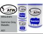 Preview: Mitsubishi, Saimma Gray Metallic, A51: 500ml Lackdose + 500ml Klarlack + 250ml Härter - Set, von ATW Autoteile West.